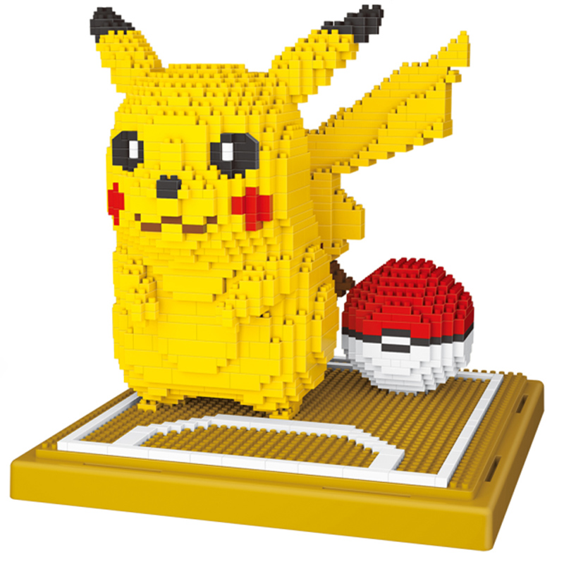 六一儿童节礼物乐高积木玩具皮卡丘宠物小精灵益智拼装拼图塑料积木