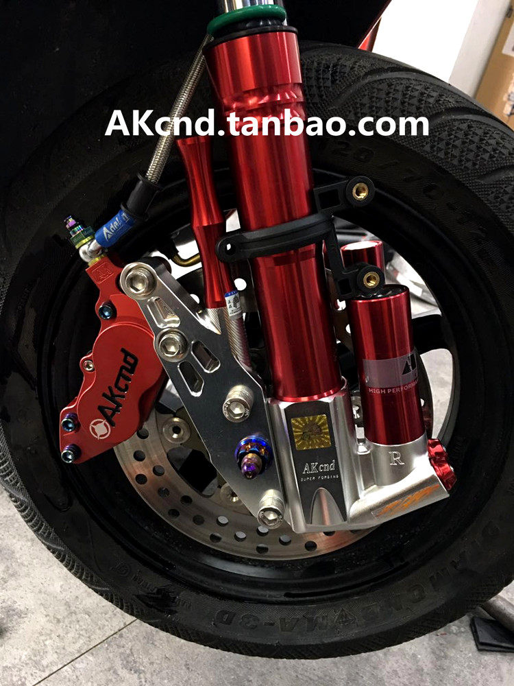 ak刹车卡钳大鲍鱼d6豪华版大四活塞 改装赛道摩托车小牛非火星人