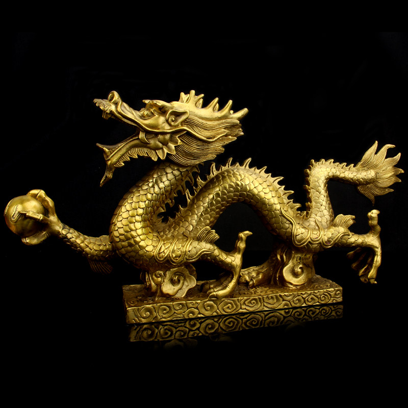 陶瓷龙摆件镇宅辟邪化煞风水家居旺财龙摆设生肖龙陶瓷青龙工艺品