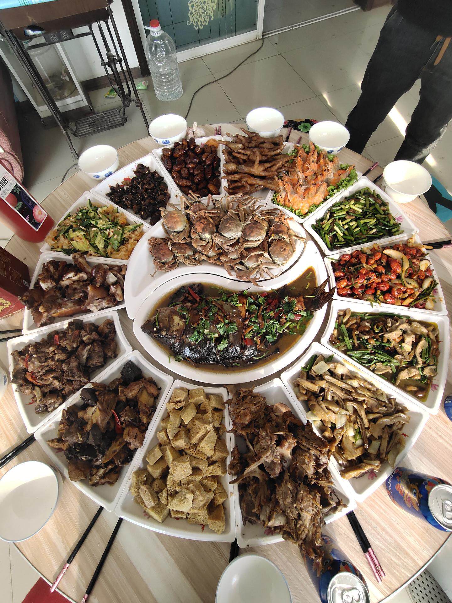 家和万事兴密胺餐具圆桌转盘拼盘婚宴酒席包席聚餐盘