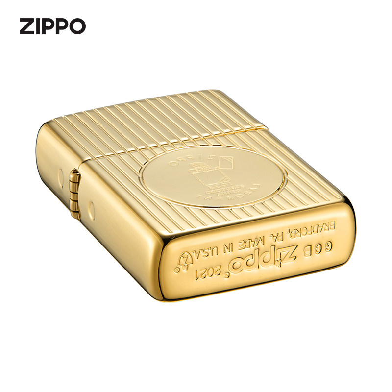 zippo打火机正版官方旗舰创立金色限量49629男士zippo
