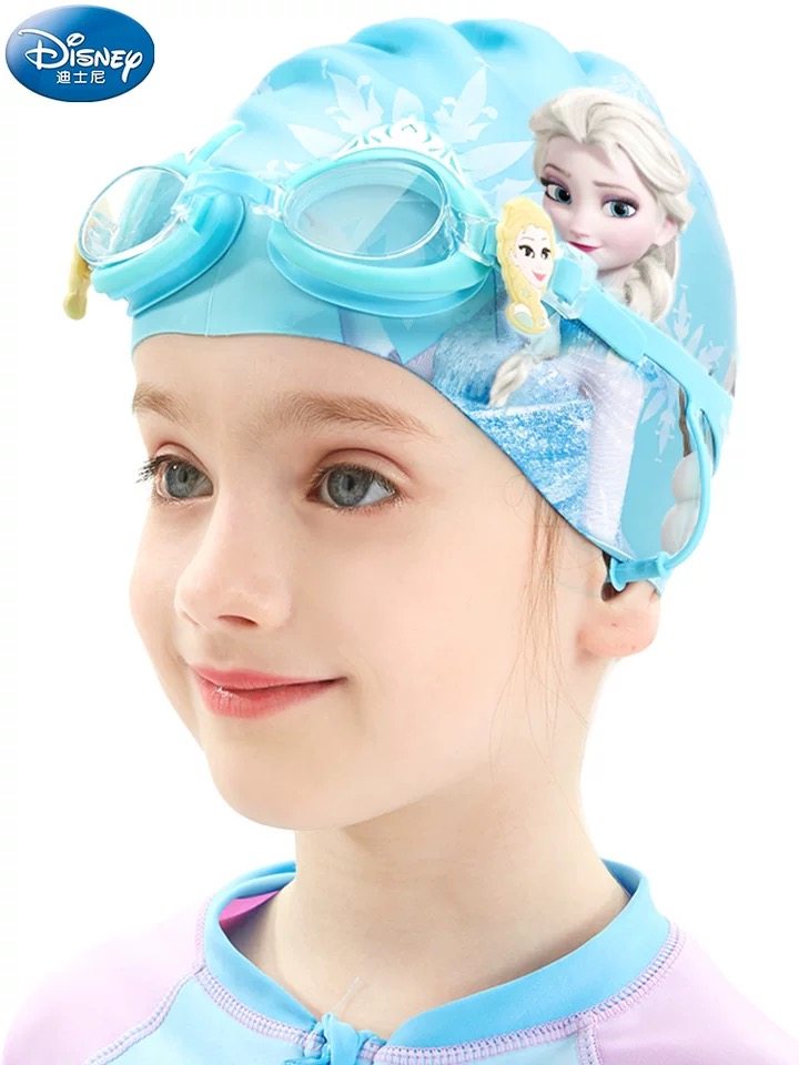 游泳帽儿童硅胶女童防水女孩可爱卡通护耳舒适泳帽