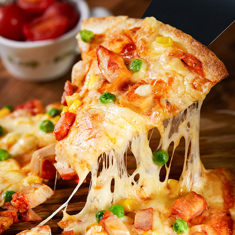 西厨贝可洲际食品榴莲芝士6寸披萨*3个