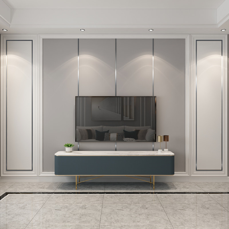 绿途定制轻奢实木背景墙皮革硬包护墙板电视沙发墙简欧装饰造型框