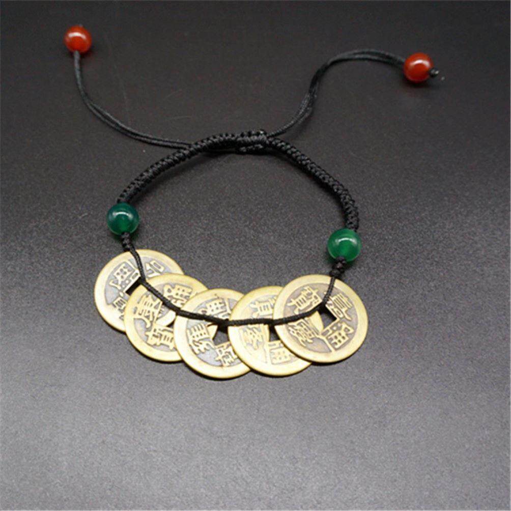 古币手链五帝脚链姻缘钱姻缘化红铜钱手链