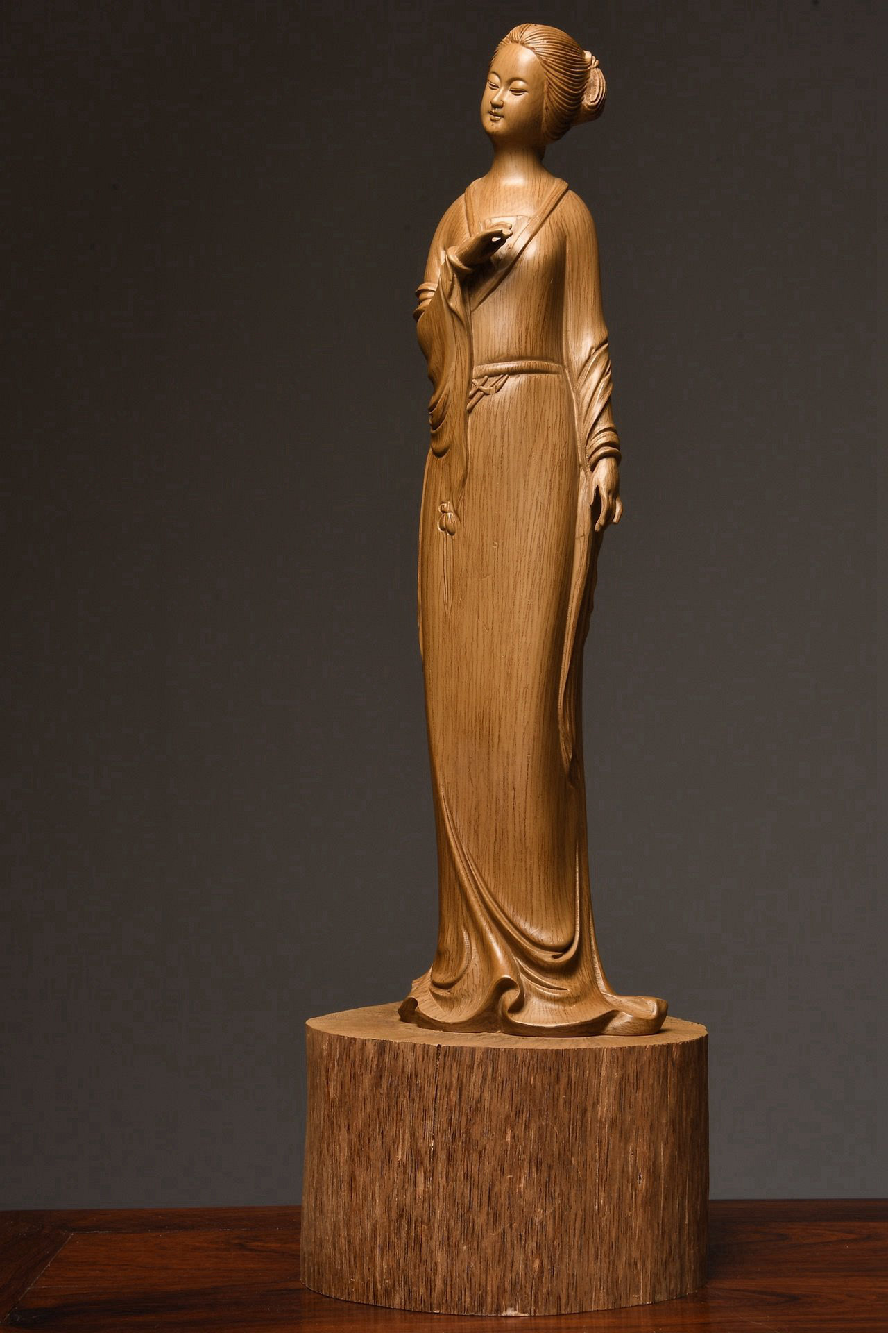 沉香木雕美女现代实木中式江南烟雨木雕