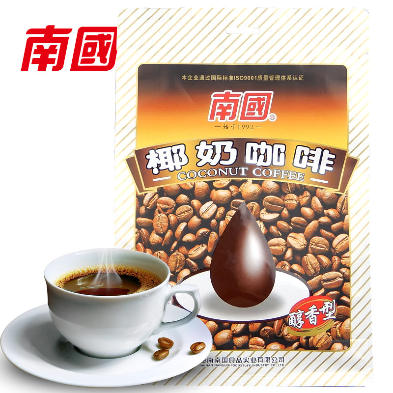 海南特产 南国椰奶咖啡340g袋醇香型 海南咖啡速溶三合一咖啡粉