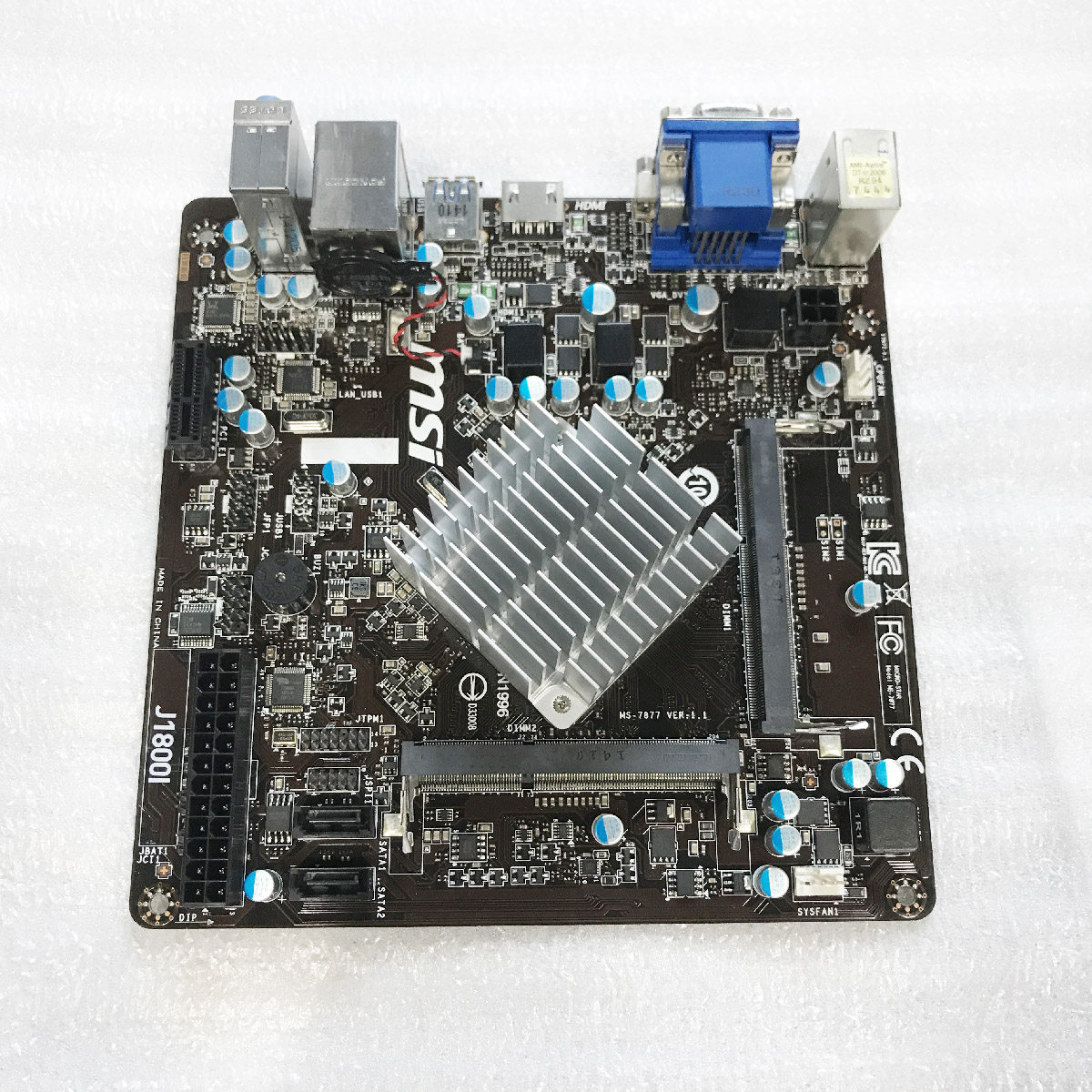 主板msi微星j1800iitx板载cpu群晖nas路由主板