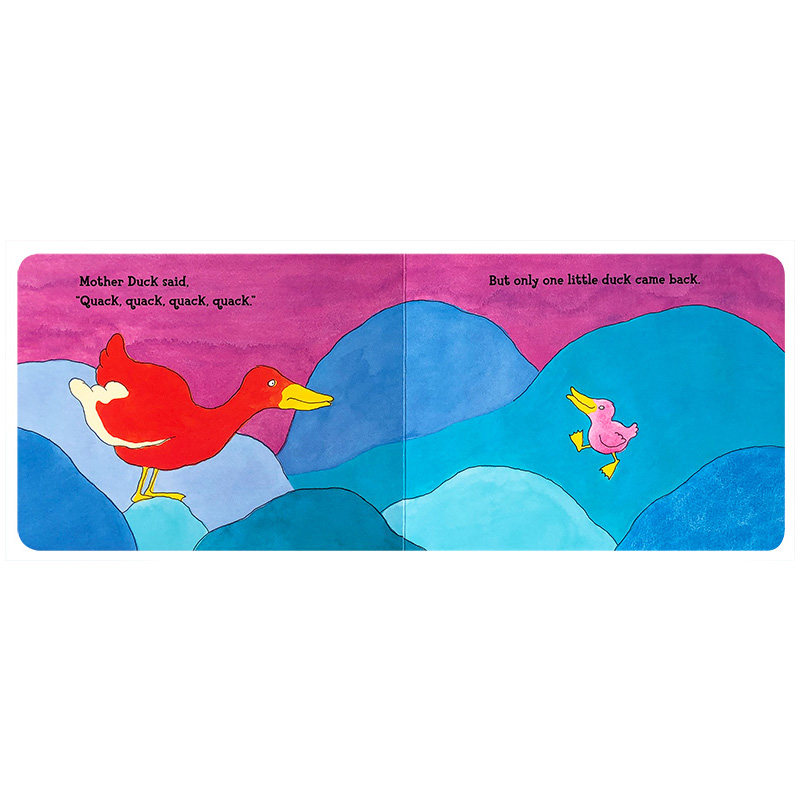 【送音频】廖彩杏五只小鸭英文纸板书 好评好店