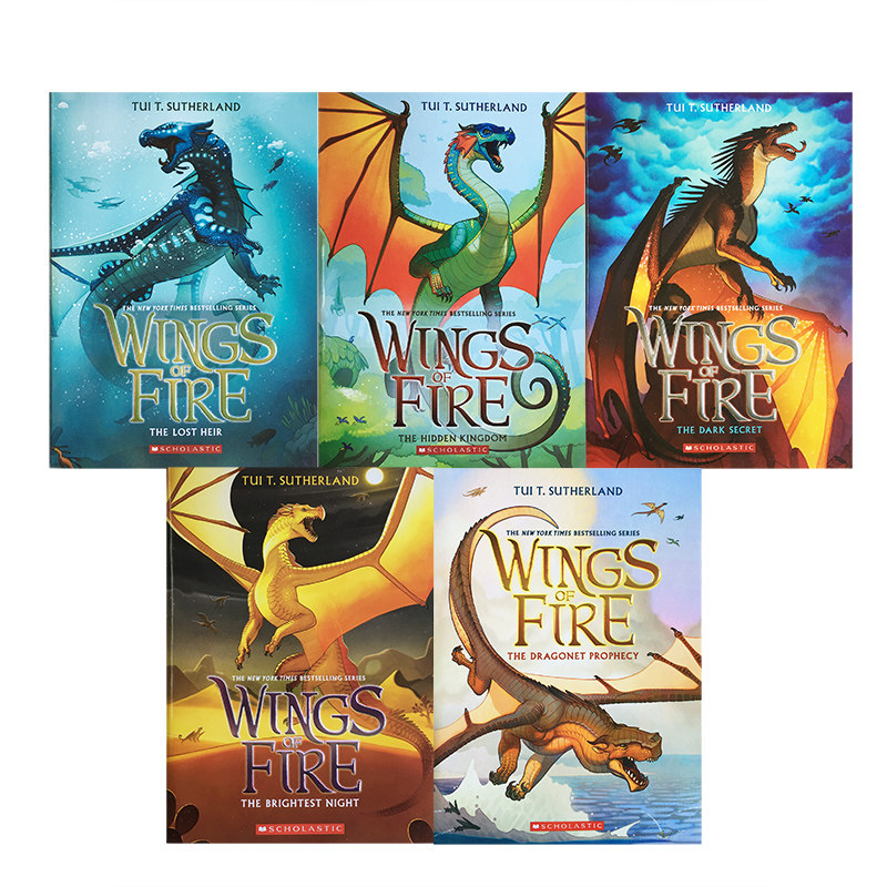 英文原版儿童小说 wings of fire 火翼飞龙5册全套盒装8-9-14岁章节桥