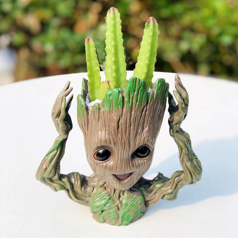 格鲁特盆栽多肉花盆套装装小树人艺术创意个性人头花盆