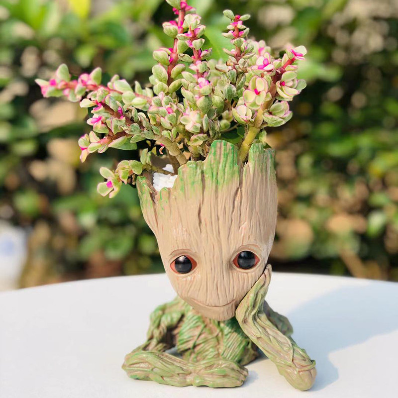 格鲁特盆栽多肉花盆套装装小树人艺术创意个性人头花盆