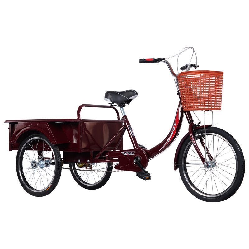 中老年人力三轮车成人脚蹬老人脚踏自行车小型轻便三轮车