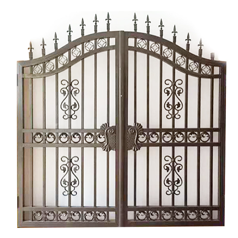 包邮庭院大门别墅院子门双开铝艺大门国标电动平开推拉门乡村花园