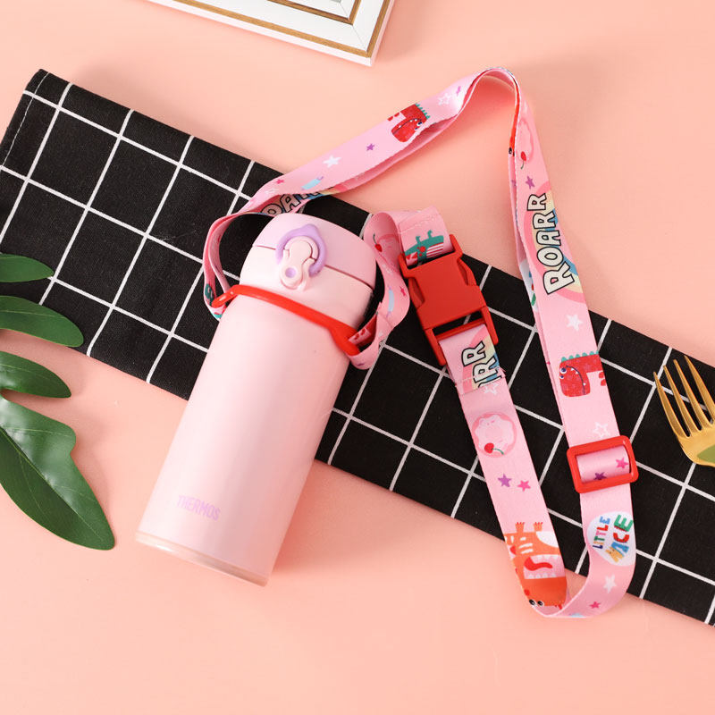 膳魔师保温杯背带便携斜跨水杯水壶背挂芝麻街康迪克绳子