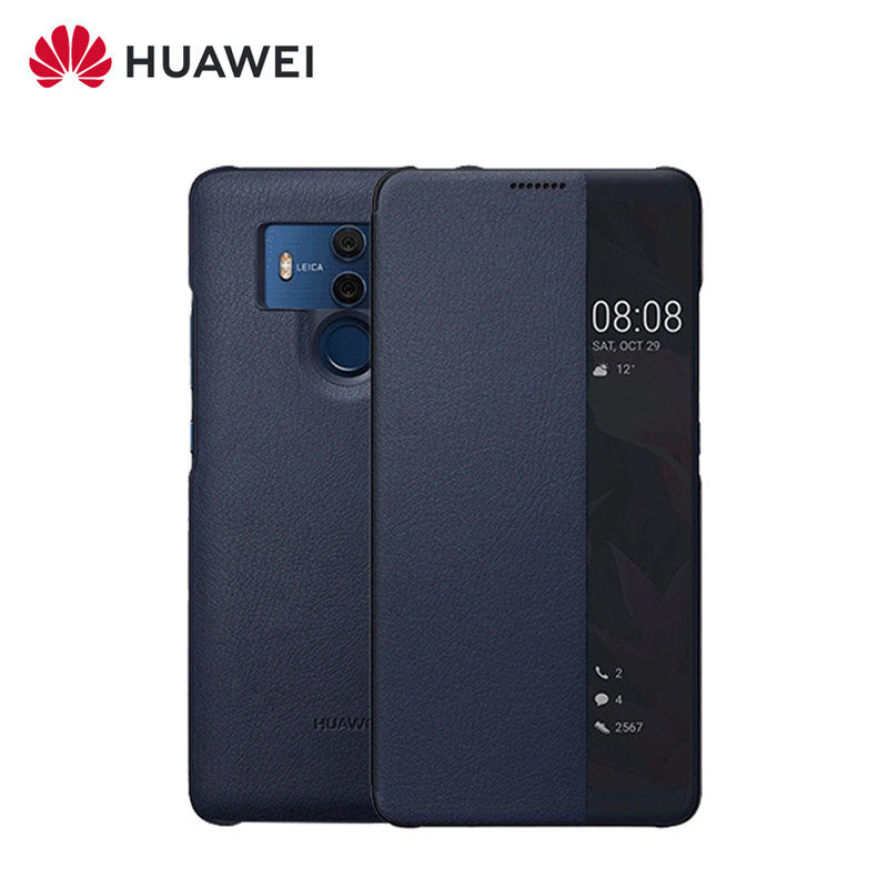 华为Mate10/mate10pro手机壳智能视窗原装正品皮套防摔全包翻盖式保护套个性外壳限量原厂男士高档男商务女薄 - 图0