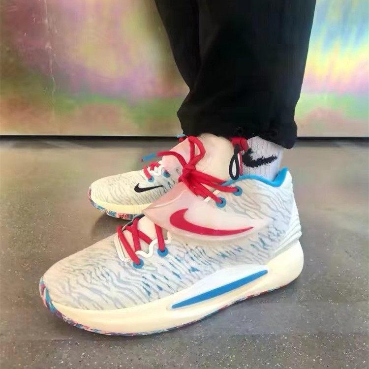 nikekd14ep杜兰特14代黄绿南海海岸彩色扎染篮球鞋