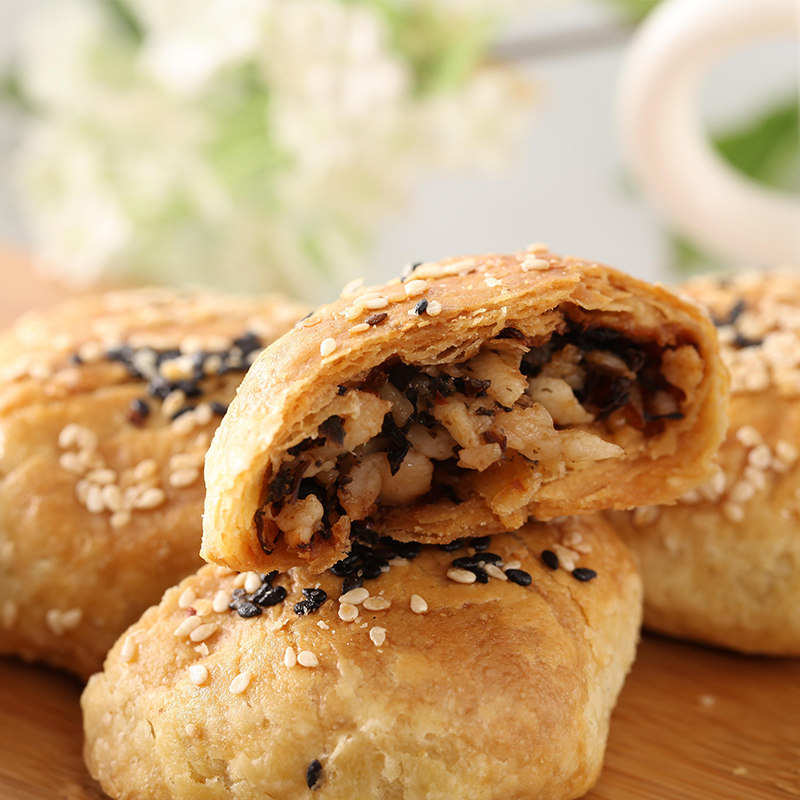 黄家春莲15只装三层肉一口酥金华酥饼传统烧饼特产零食小吃糕点心