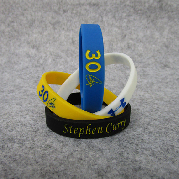 nba勇士库里30号签名系列硅胶手镯手环手链篮球球迷用品