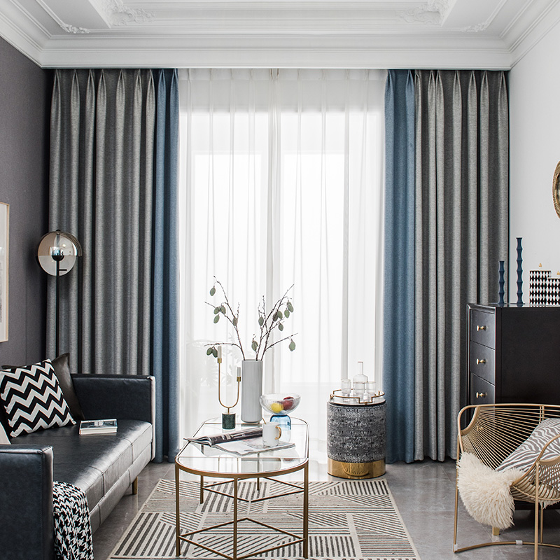 2020新款北欧轻奢窗帘成品简约现代客厅卧室定制窗帘
