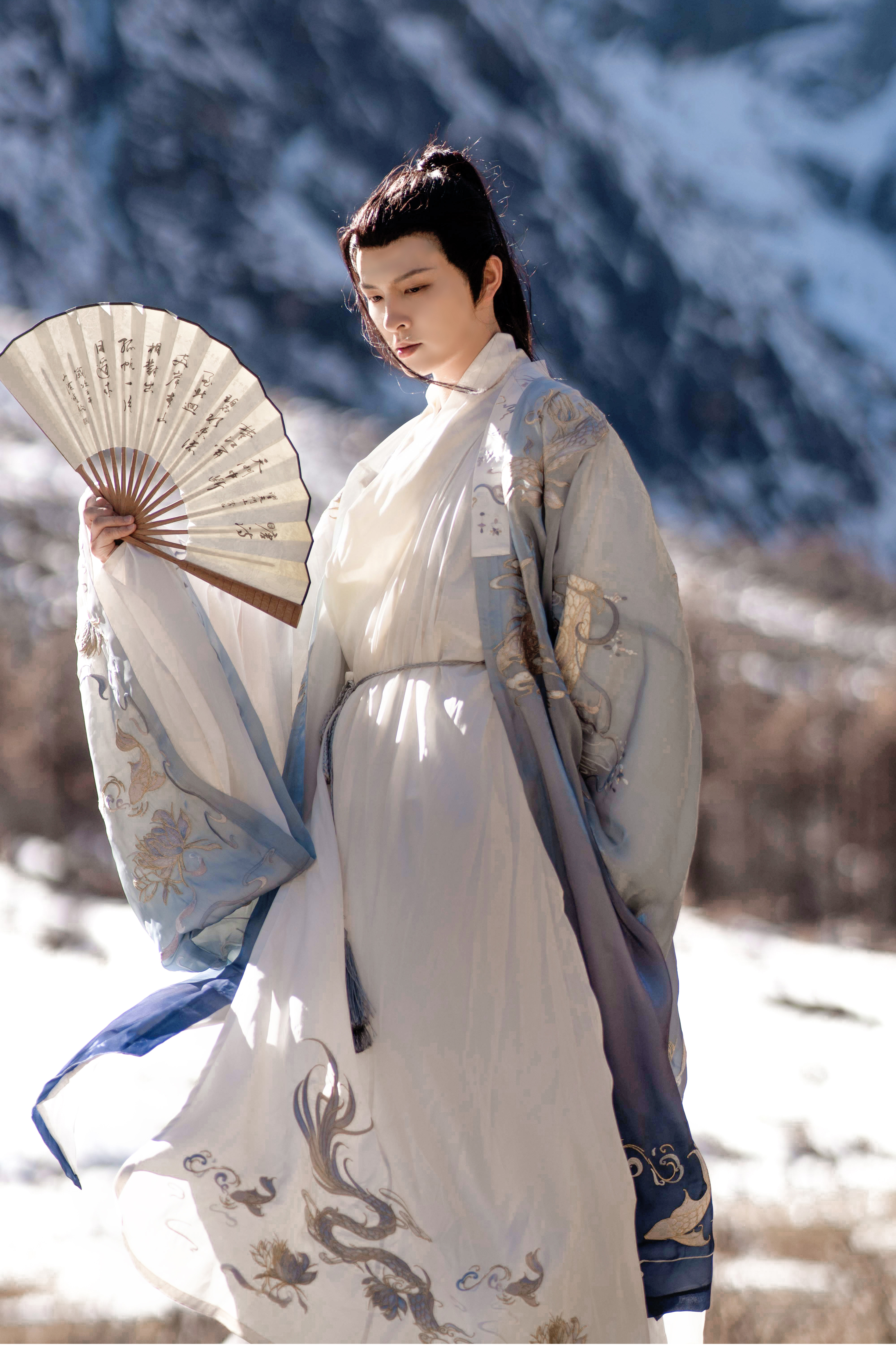 初夏刺绣重工仙气披风明制男款汉服元素笙歌汉服