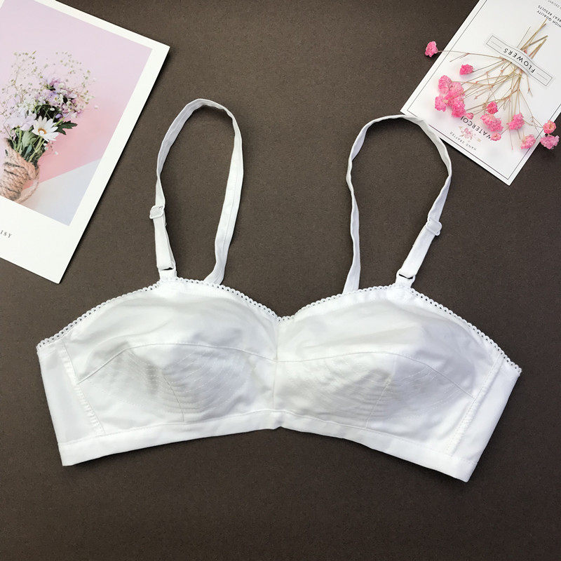 古今内衣女全棉布无钢圈文胸中老年人边扣前扣上海老式纯棉布胸罩