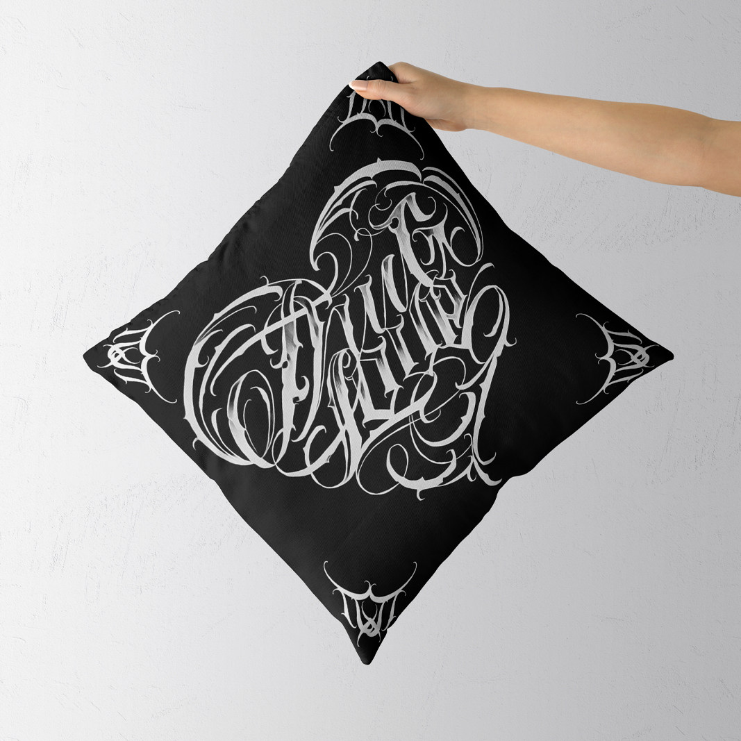 西海岸卡诺oldschool嘻哈hiphop花体字og匪帮硬核抱枕创意抱枕