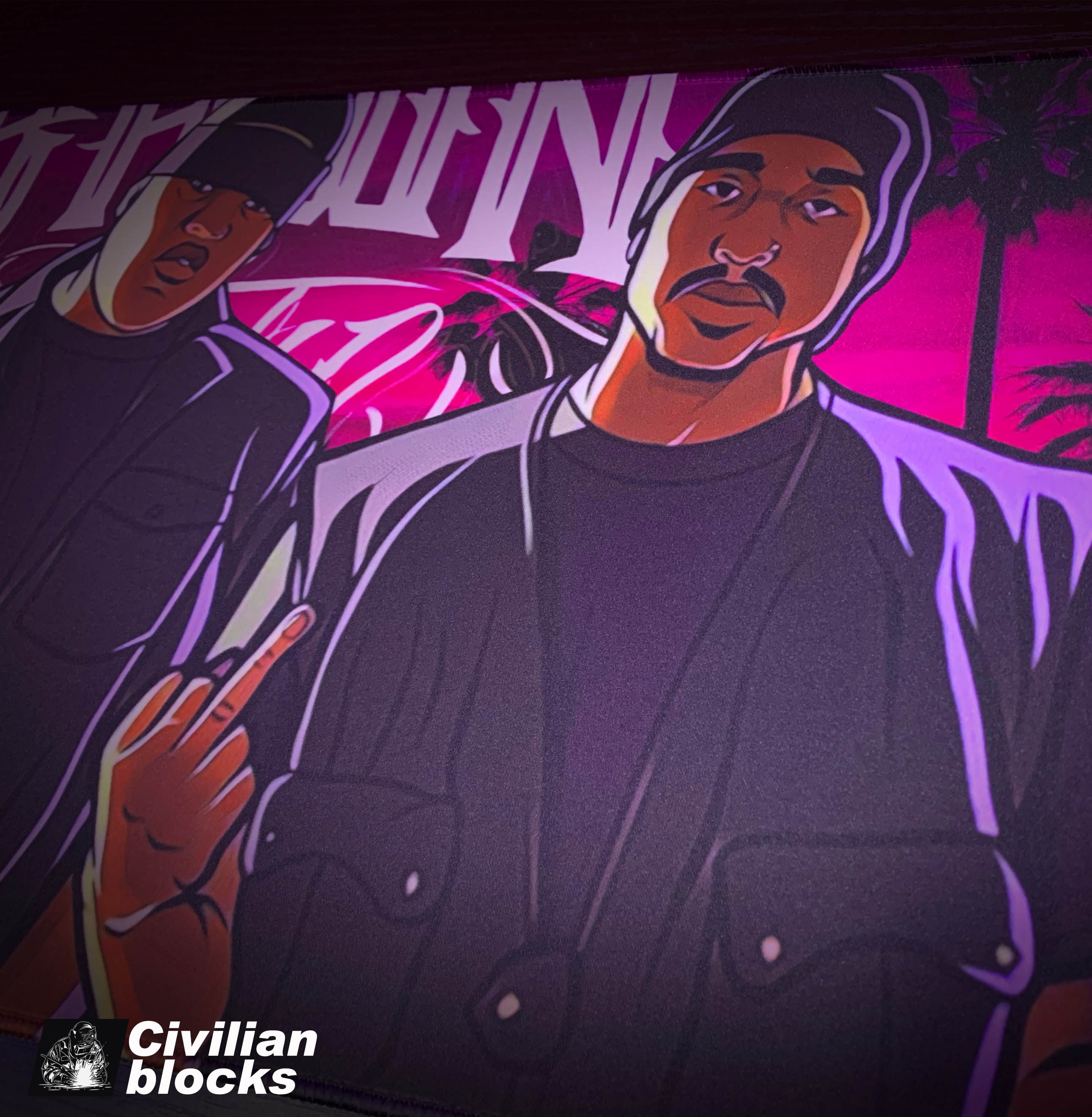 西海岸情怀老车卡诺hiphop嘻哈说唱匪帮硬核鼠标垫鼠标垫