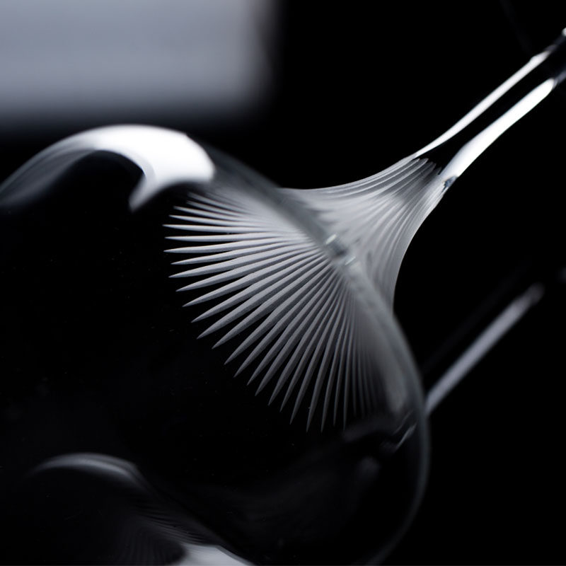 mksa米卡莎进口无铅水晶红酒酒杯手工刻花型品异形