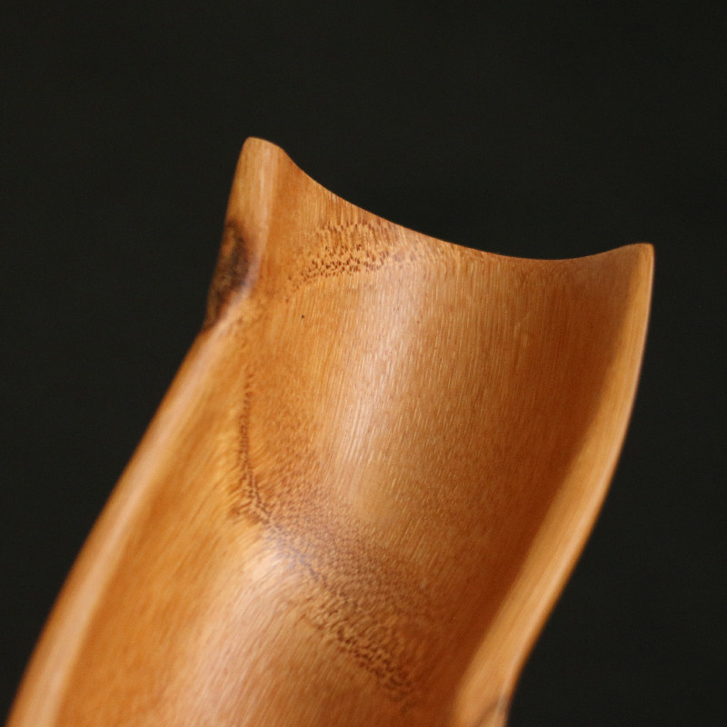 一物一拍手工精磨精品龟甲竹老料茶道茶则赏茶荷茶具文玩竹器竹雕