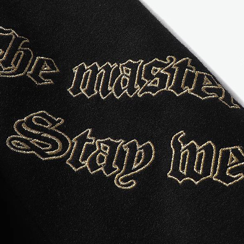 oniarai鬼洗冬季新潮牌潮牌地藏鎏金祥云时尚潮流毛呢毛呢大衣