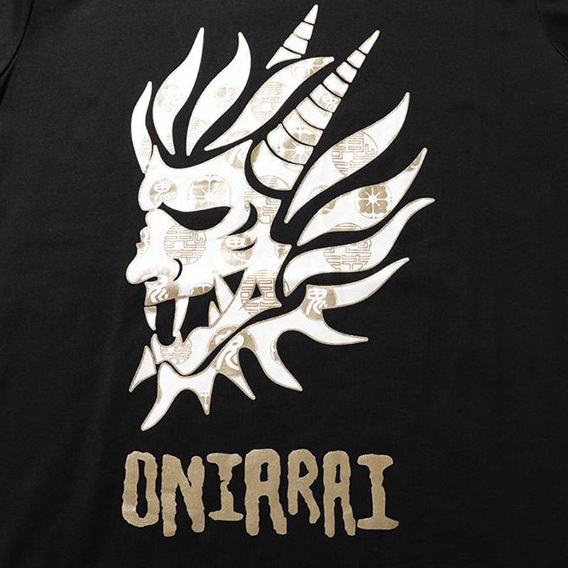 oniarai鬼洗 秋季新品 男士圆领经典印花logo 短袖t恤男 b84222