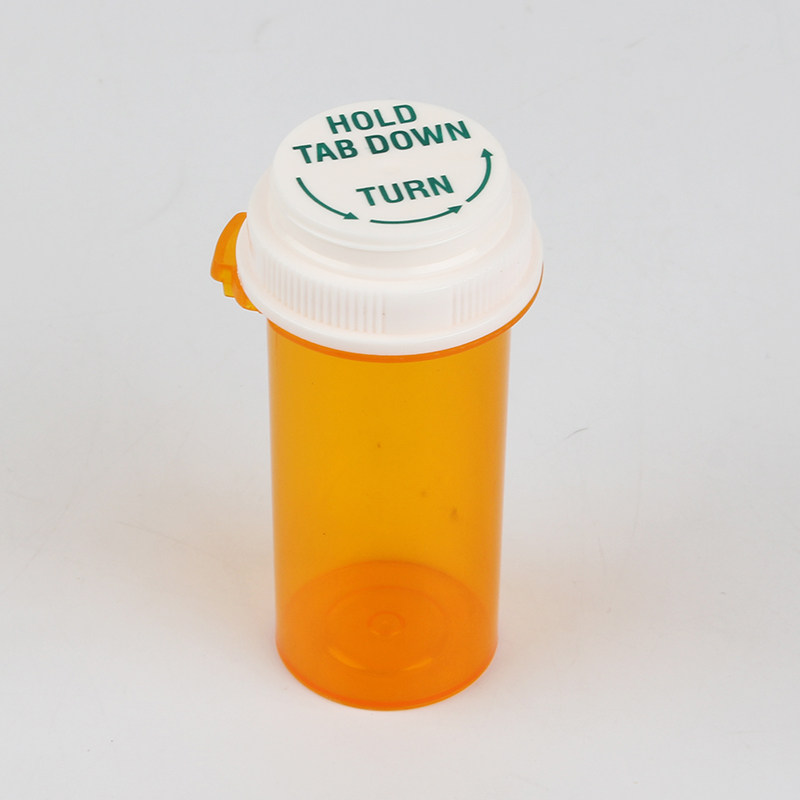 外贸pp食品级安全药瓶 防潮防紫外线防儿童误食普通盖安全两用盖