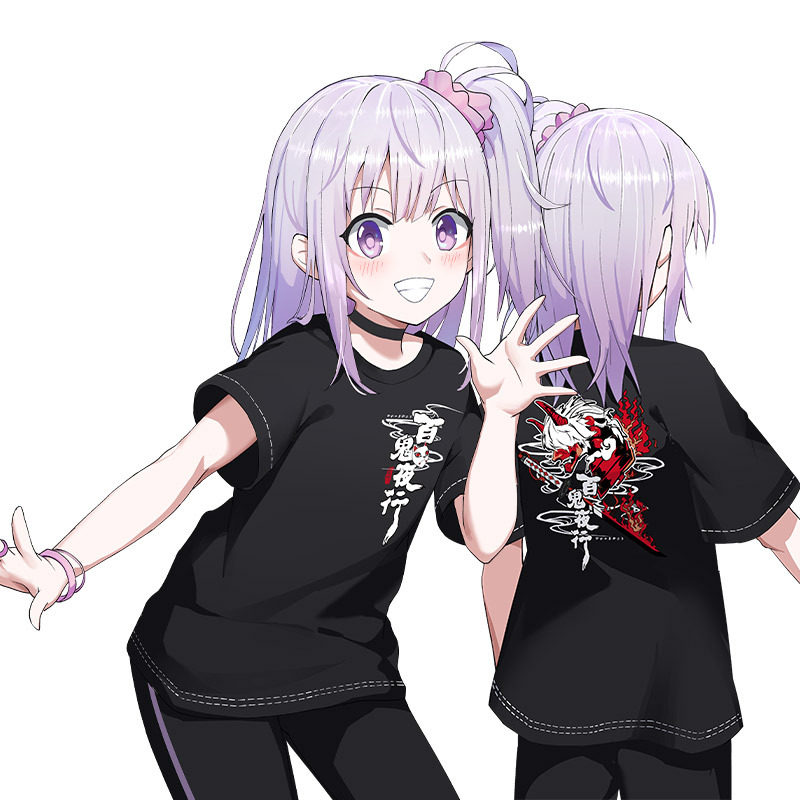 百鬼男女衣服短袖炫酷速干透气二次元夜行圆领动漫t恤