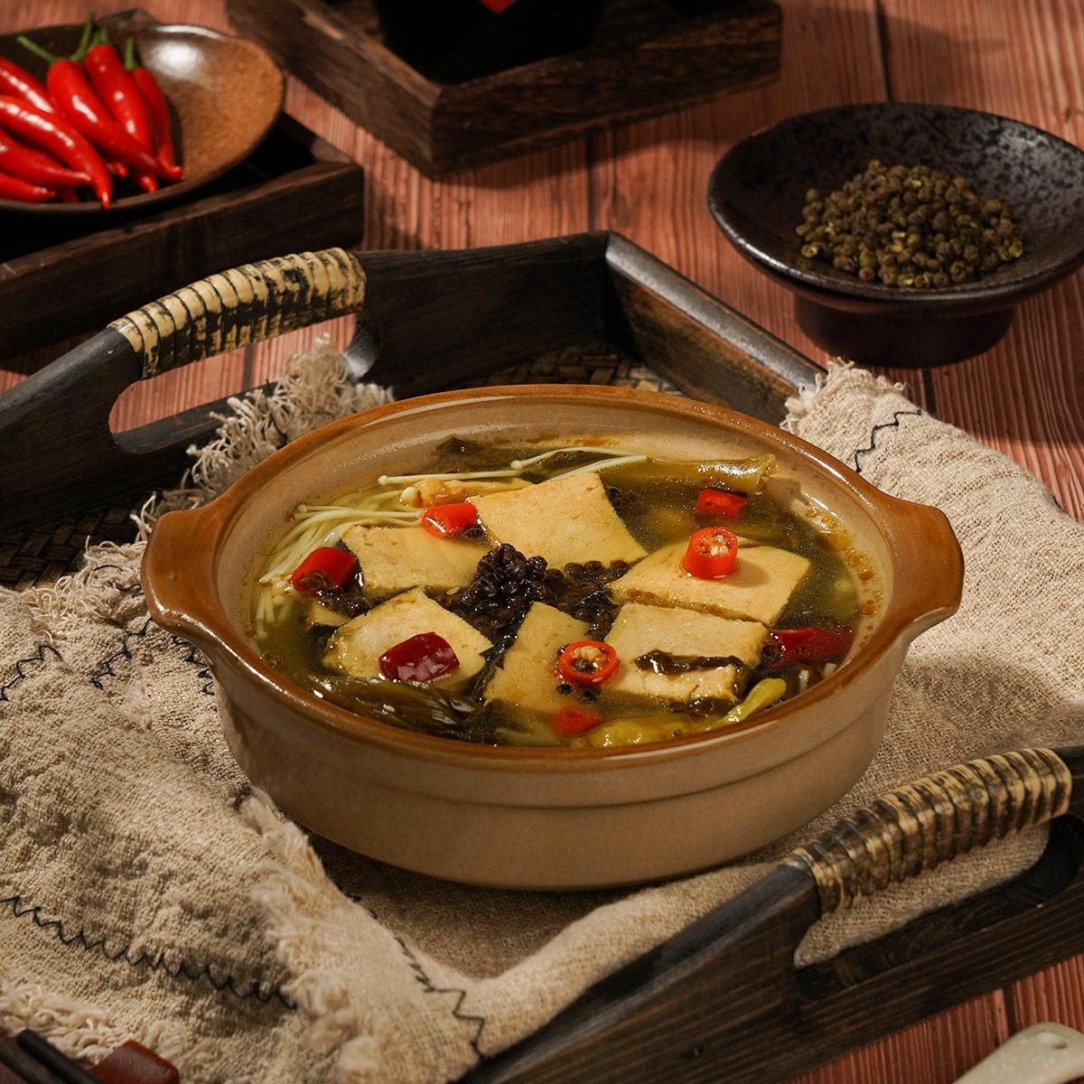 台湾松珍素食酸菜鱼250g半成品素菜豆制品寺院斋菜素肉