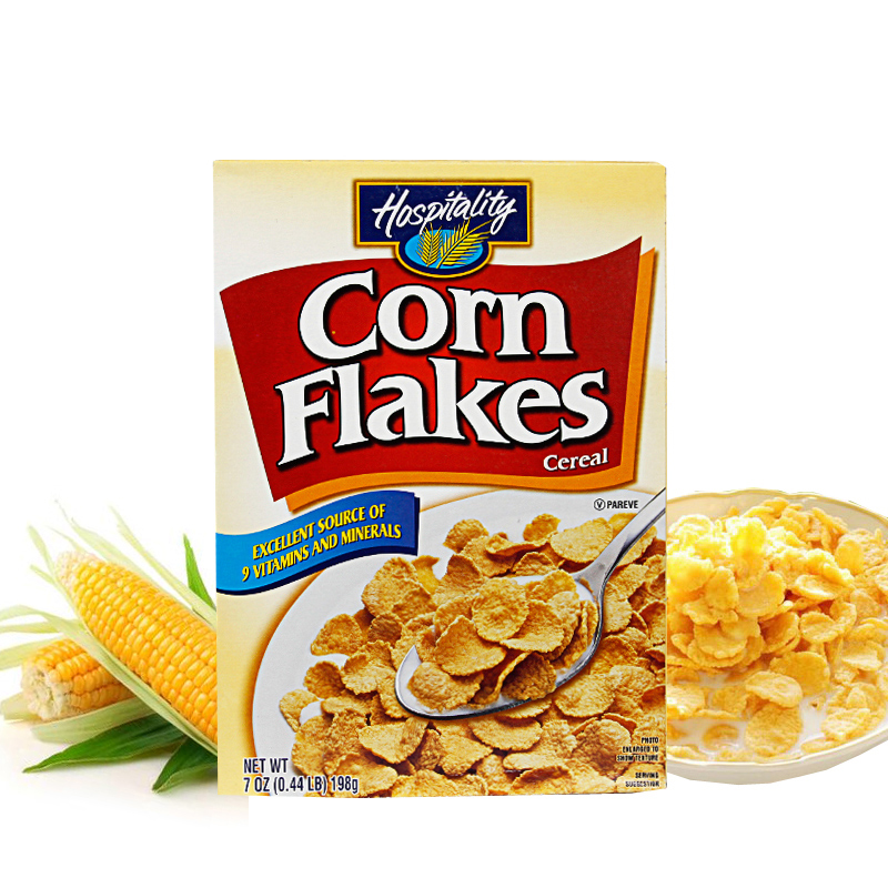 美国进口好客佳早餐麦片蜂蜜果仁玉米片可可儿童即食牛奶冲饮零食