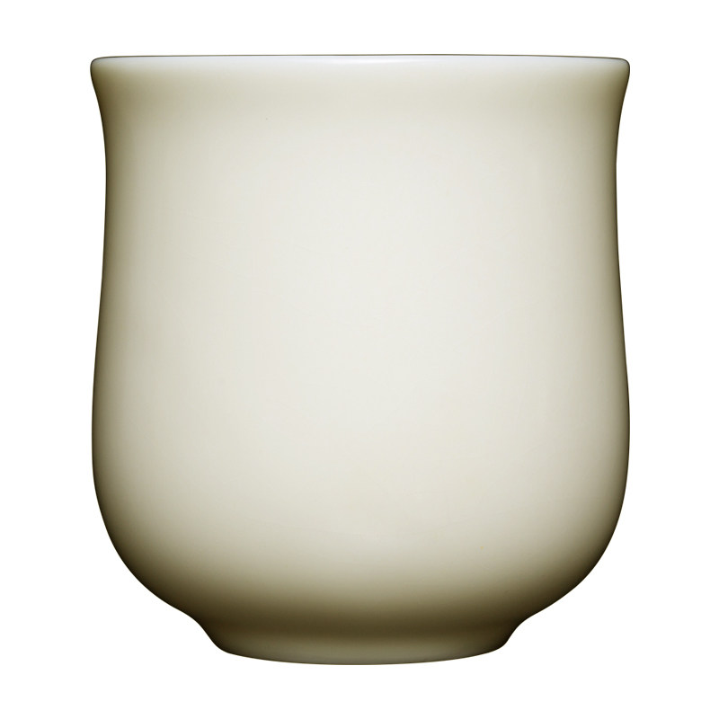 容山堂单杯茶个人主人茶具开片品茗汝窑陶瓷白陶瓷茶杯