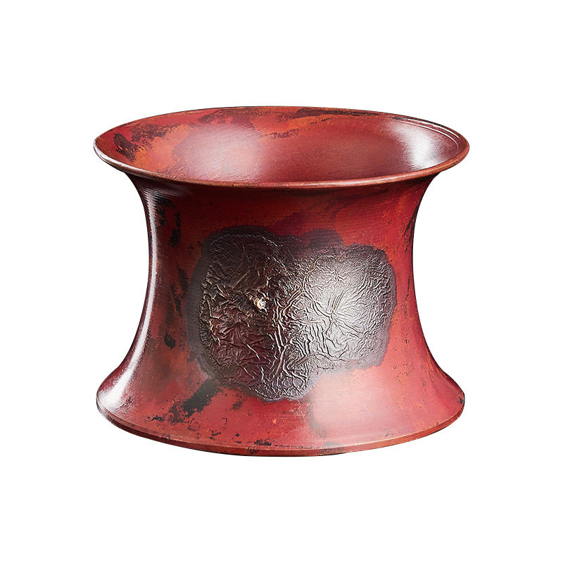 容山堂紫铜茶漏托架鎏银茶滤架铜壶银壶盖托纯铜茶道