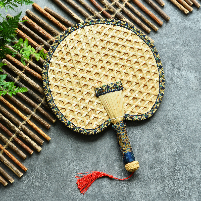 手摇手工纯天然麦秆编织蒲扇复古怀旧大蒲扇摇扇扇子