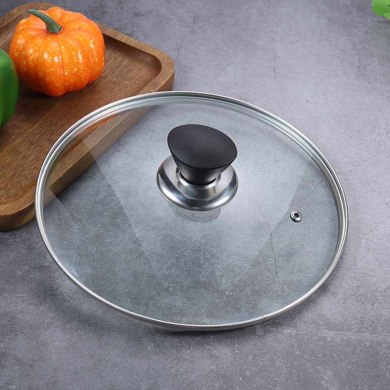 通用锅盖钢化玻璃锅盖炒锅炒菜蒸锅盖可立29/30/31/32/33透明盖子