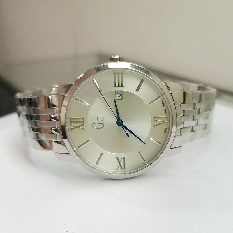 美国guess品牌gc石英手表男士超薄防水全钢瑞士腕表