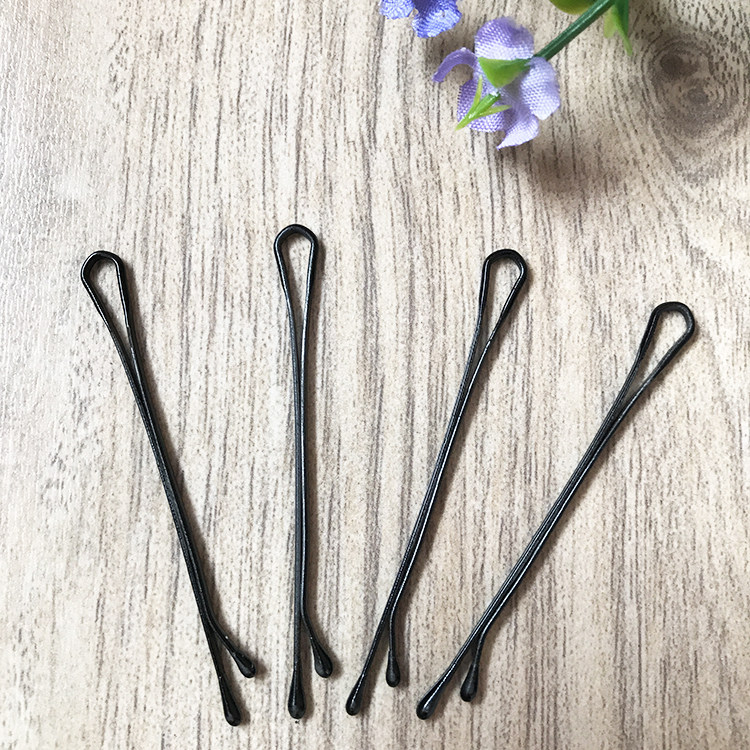 钢夹新娘盘头钢夹专用一字夹美发工具黑夹子圆头小影楼晚装盘发