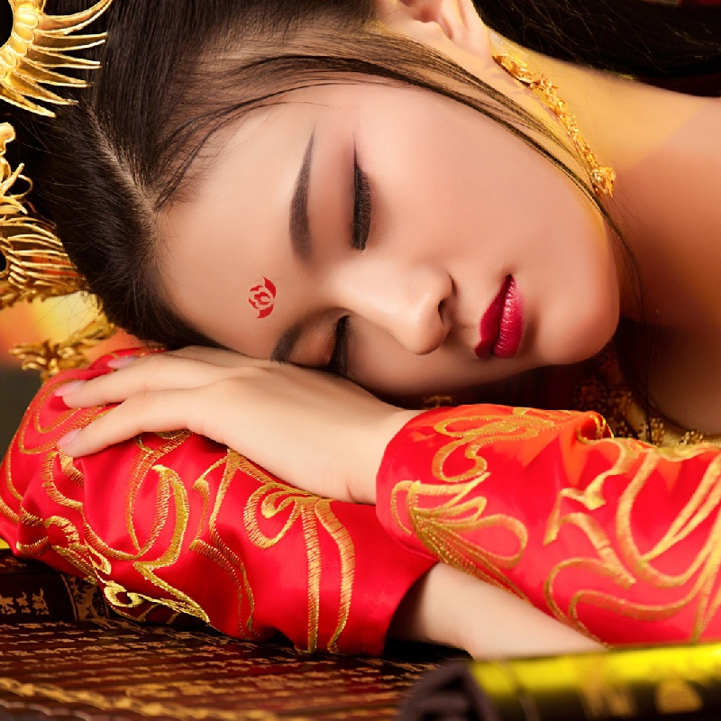 超仙眉心贴汉服古装额头印花性感写真花钿宝宝额贴儿童防水纹身贴