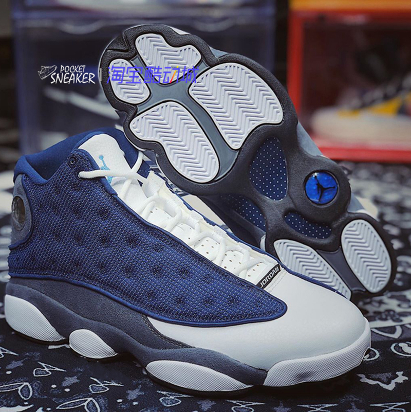 air jordan 13 flint aj13 gigi 乔13白蓝海军蓝篮球鞋414571-404