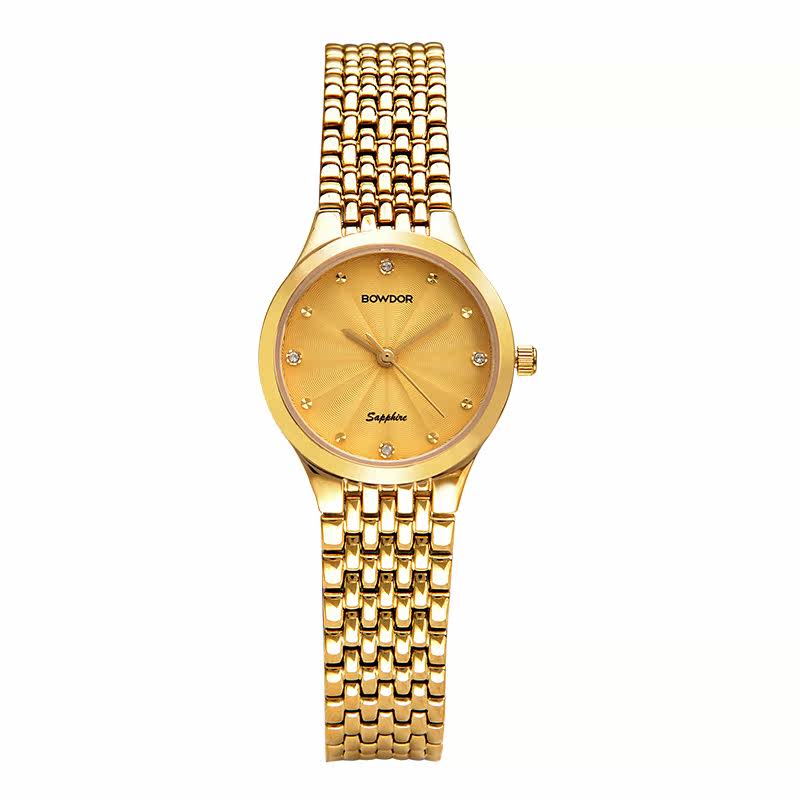 宝舵正品手表女2019时尚新款女表潮流水钻钢带防水石英表女士手表