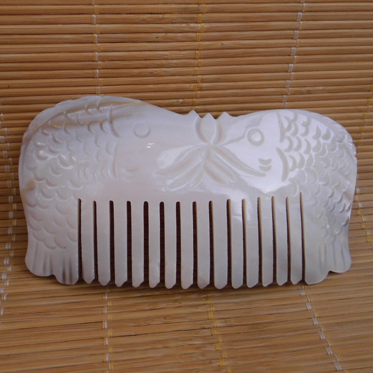 贝壳蚌壳珍珠梳子女友闺蜜生日礼物创意刮痧海螺