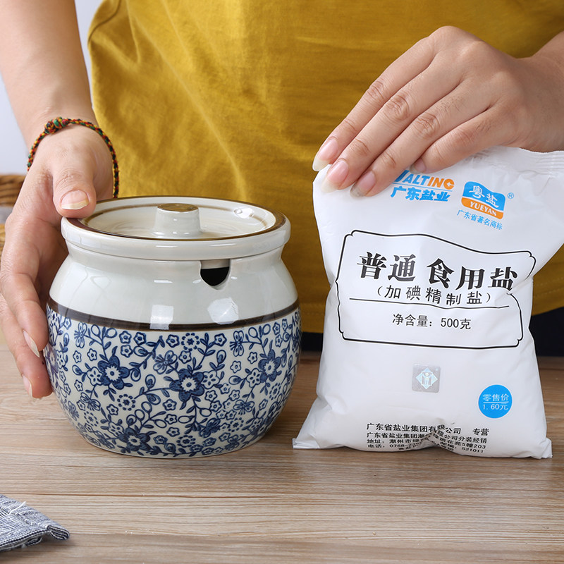 调味料瓶罐陶瓷九夏大号盐罐子有盖耐高温熟油泼辣椒罐家用猪油罐