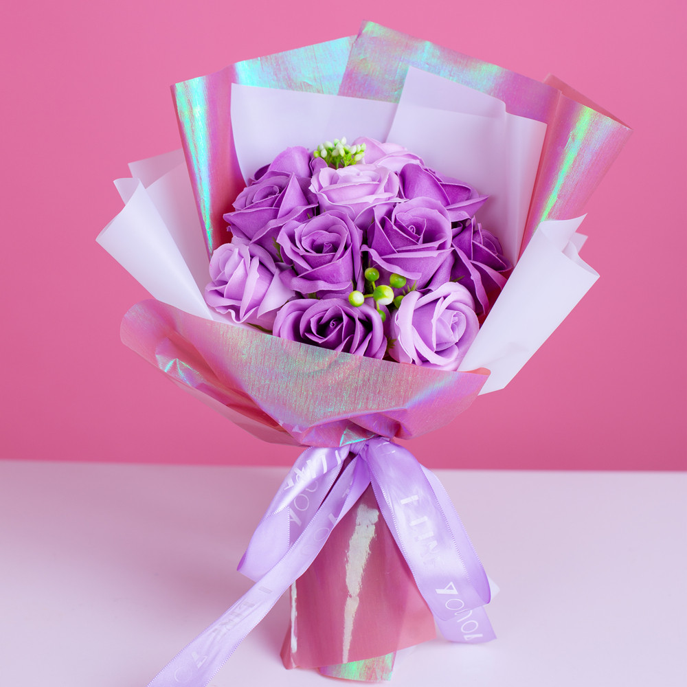 玫瑰玫瑰花花束生日女友同学仿真真假太阳花香皂仿真花