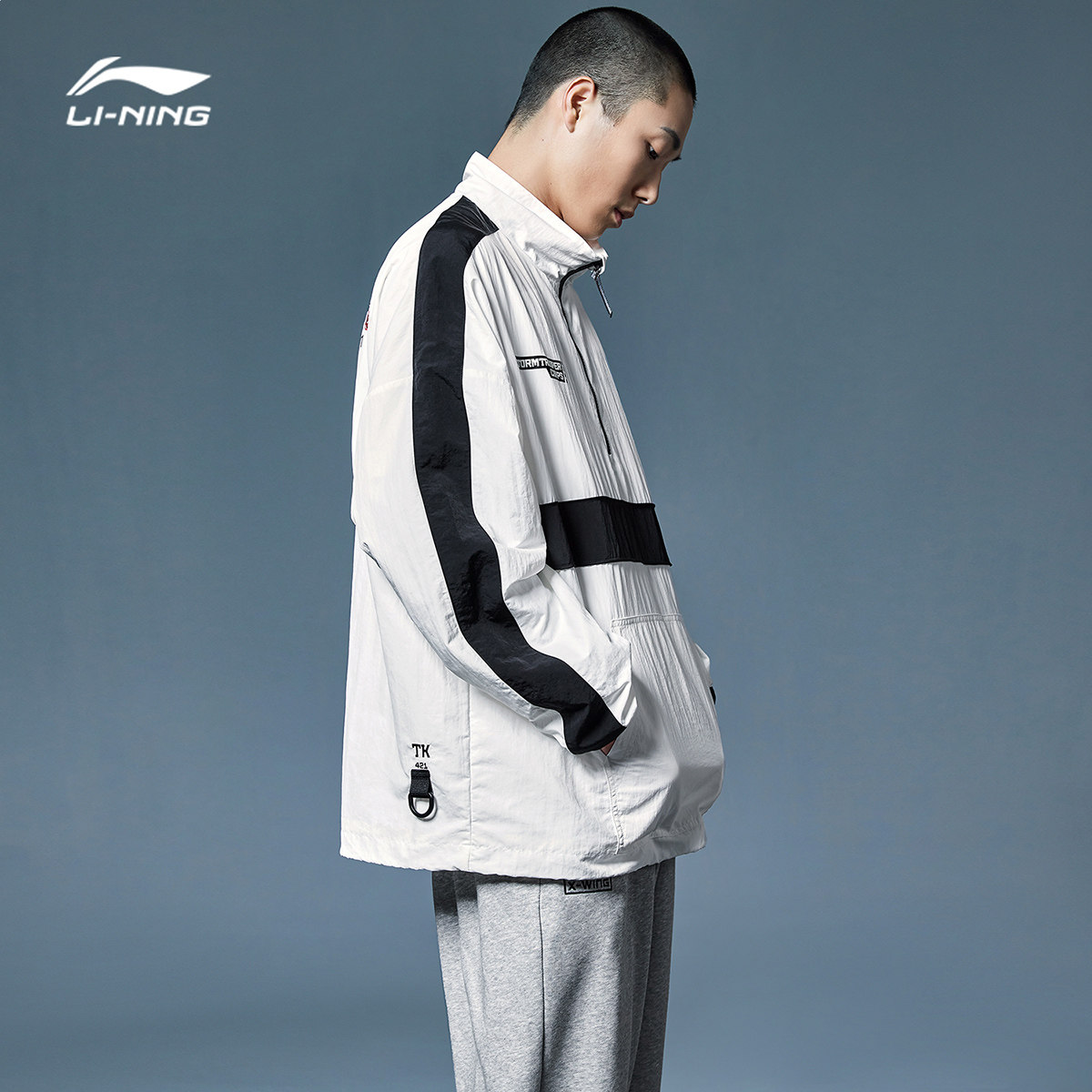 李宁星球大战联名系列夹克男士套头长袖立领宽松运动茄克