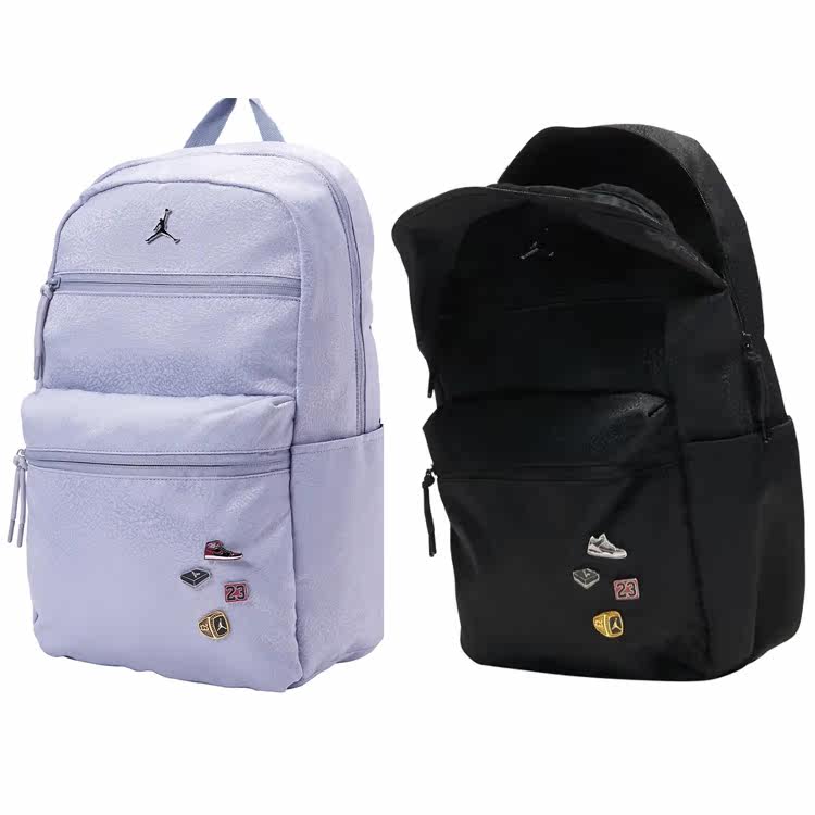 jordan乔丹aj3球鞋元素爆裂裂纹金属飞人徽章双肩背包